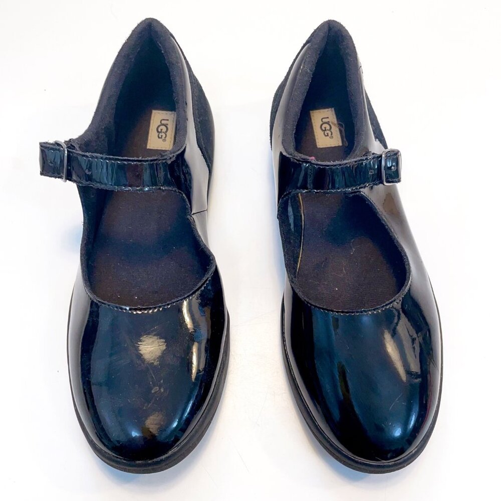 UGG Girls Patent Leather Mary Jane Shoes, Size 6